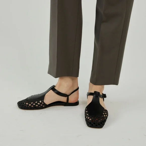 Hereu | Shoes | Hereu Reixa Tbar Woven Sandal Black Nib